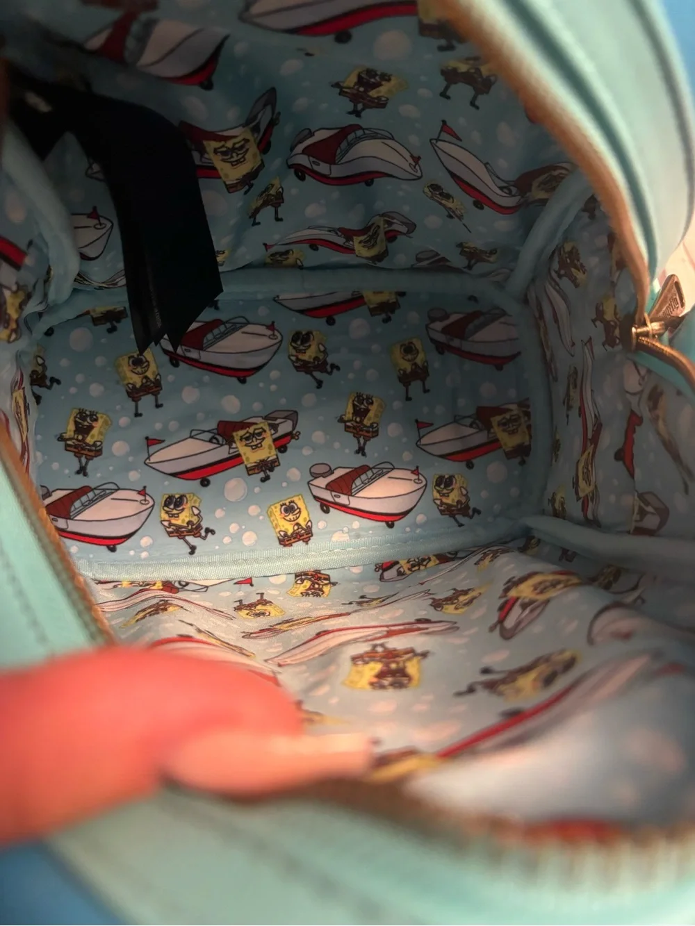 Loungefly SpongeBob Patterned Mini Backpack - Blue, White & Red